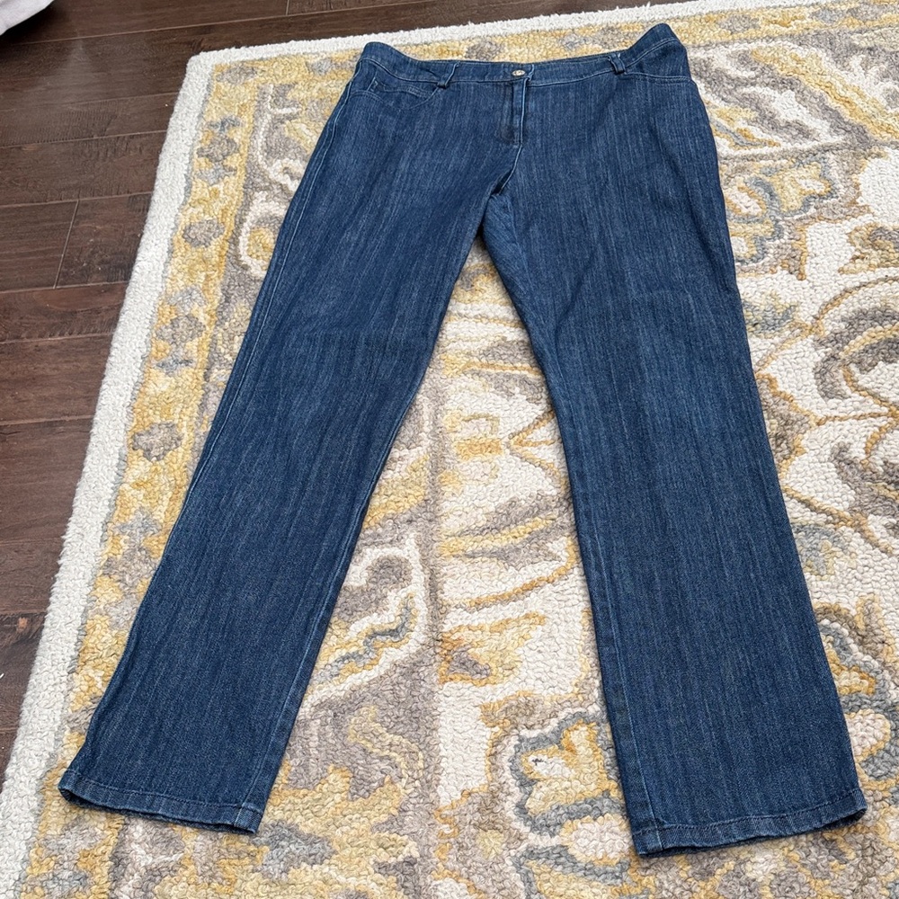 St. John Indigo Straight Leg Jeans